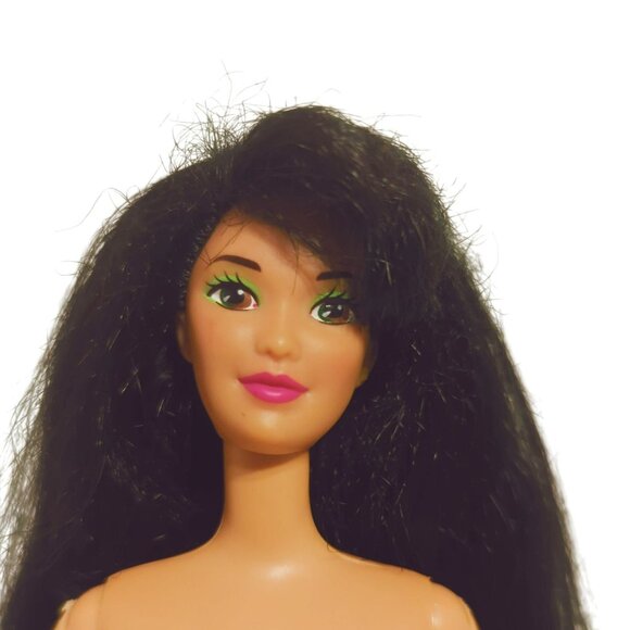 Vintage Barbie Rollerblade Kira Fashion Doll 1991 #2218 Restyled in Blue Dress - Picture 4 of 8